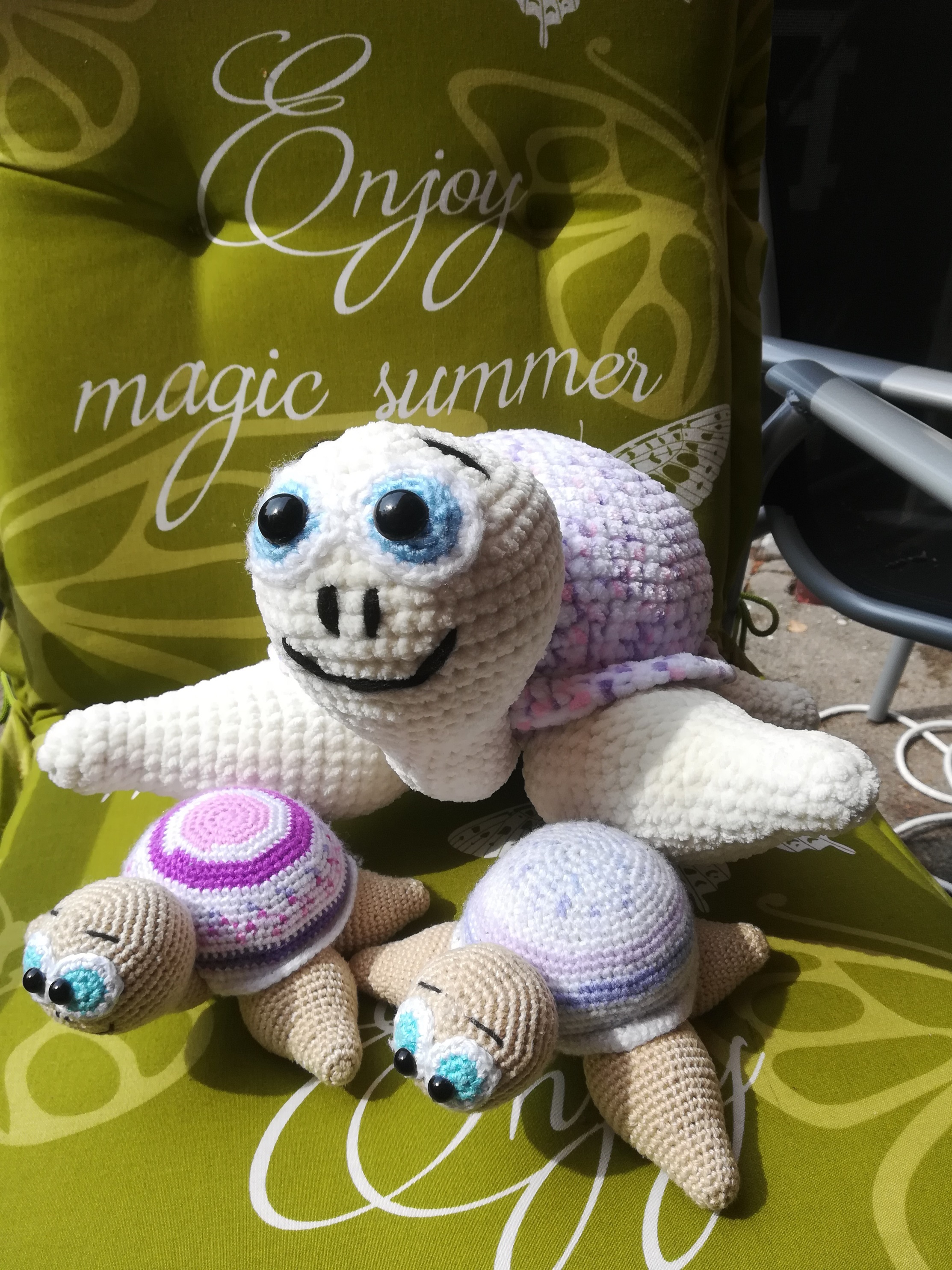 Diese Schildkröten hat meine Tochter gehäkelt :)